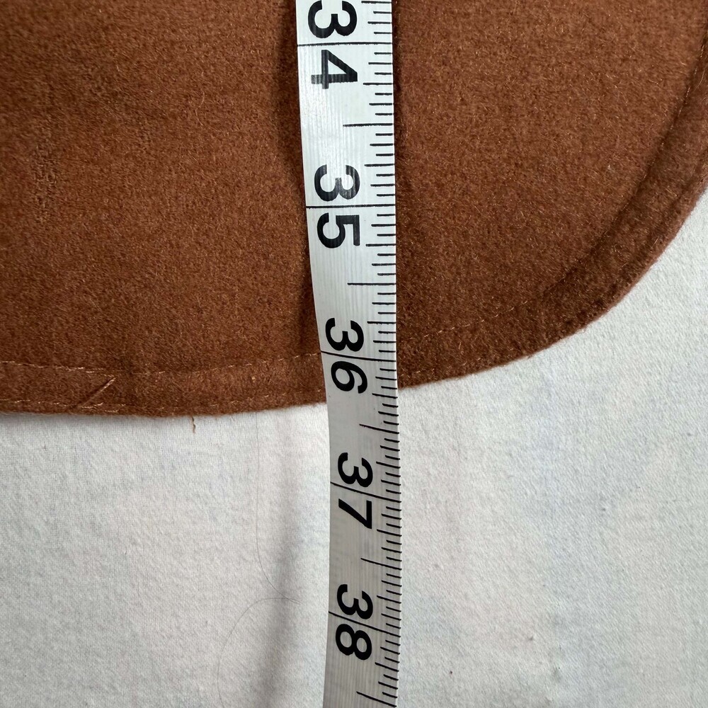 Worthington Brown Wool Blend Medium Trench Coat Belted Button Closure - Picture 9 of 9